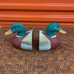 Vintage DUCK Bookends      1960’s.      Mint.      ON SALE NOW       Reduced Again 