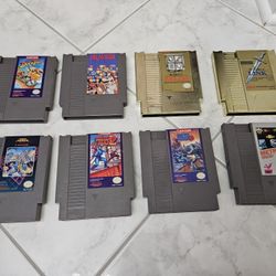 8 Nes Game Lot Including Rare Ones 