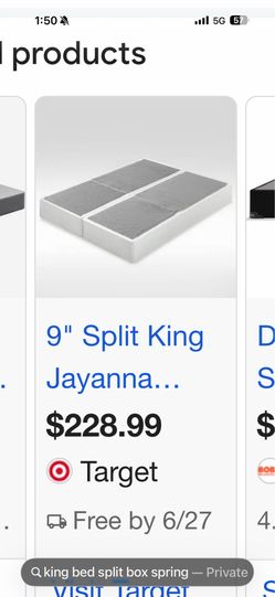 Box spring and frame for king bed