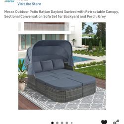 Brand New Gray Sun Lounger 6 Pc Still In Box