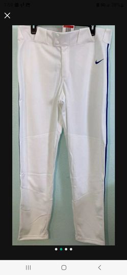 Brand New Nike White With Blue Piping Baseball Pants Men XS, Large,  XL, 2XL, 3XL