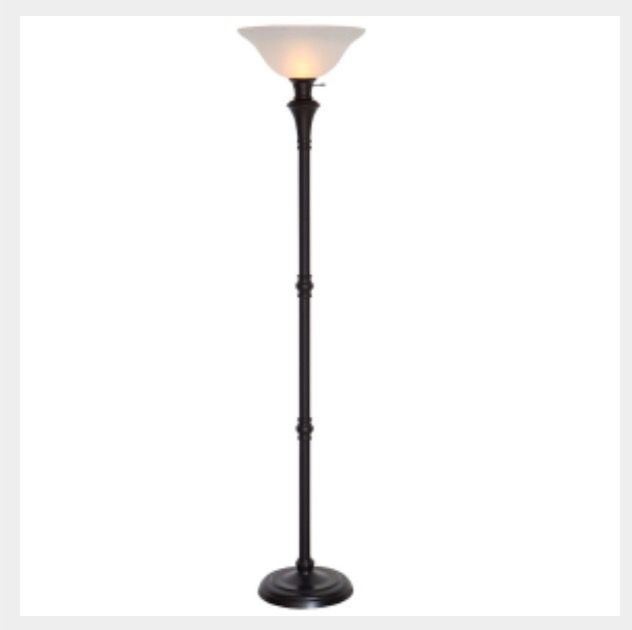 72.75 in. Bronze Floor Lamp with White Alabaster Shade Buy 2 for $100