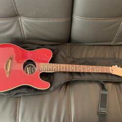 Fender Telecoustic Red Acoustic/Electric Guitar