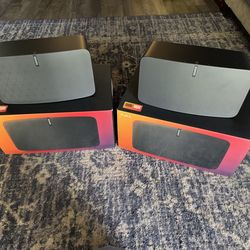 2 Sonos Play 5 (gen 2) Speakers w/ Boxes