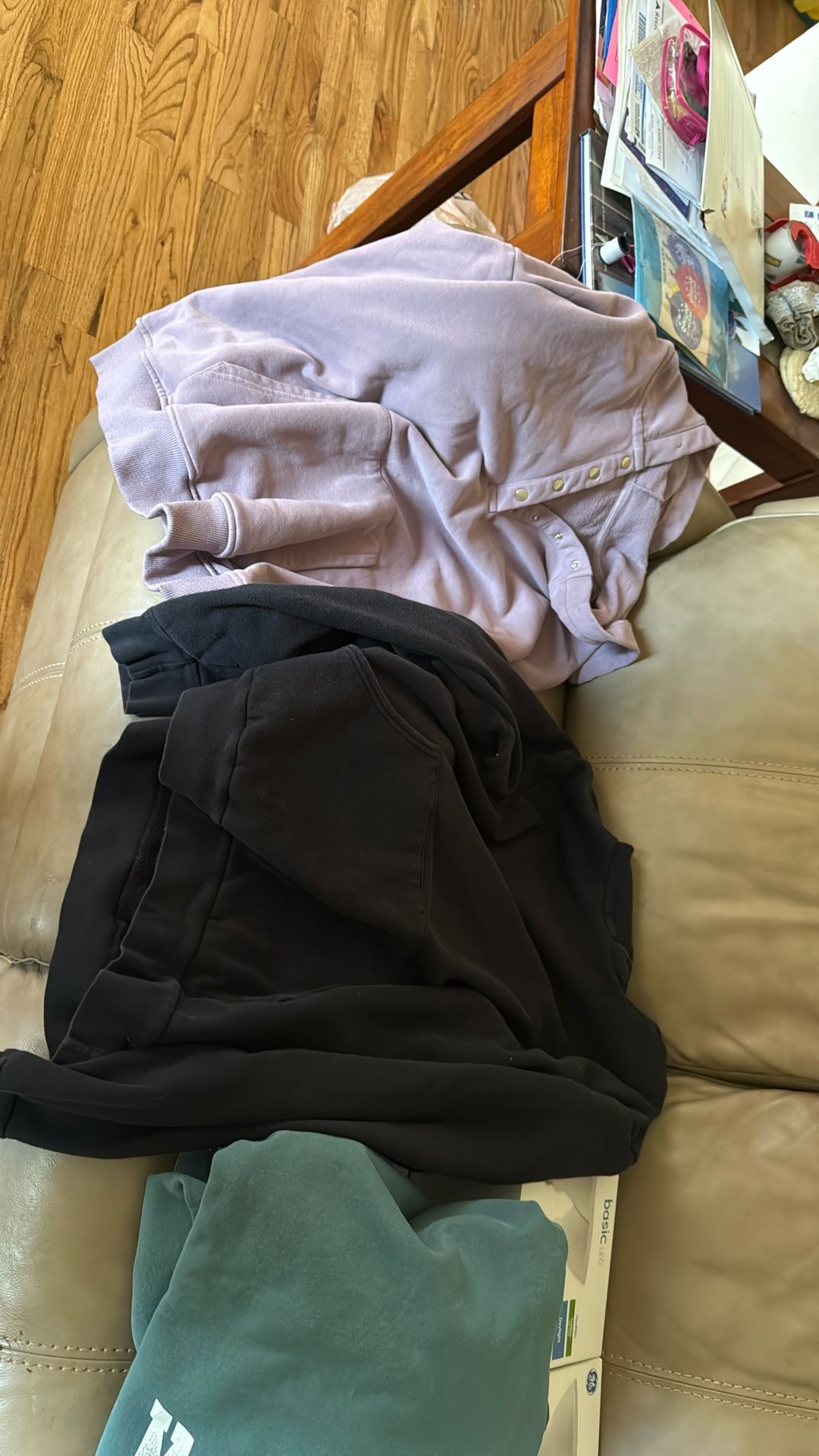 Lavender And Black Hoodie