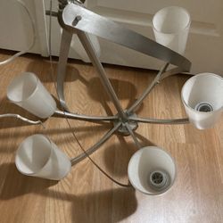 Brushed Metal Modern Chandelier Light Fixture