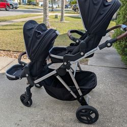 Mockingbird Single to Double Stroller with Second Seat kit.