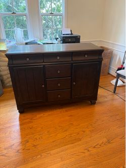Solid dark wood buffet furniture