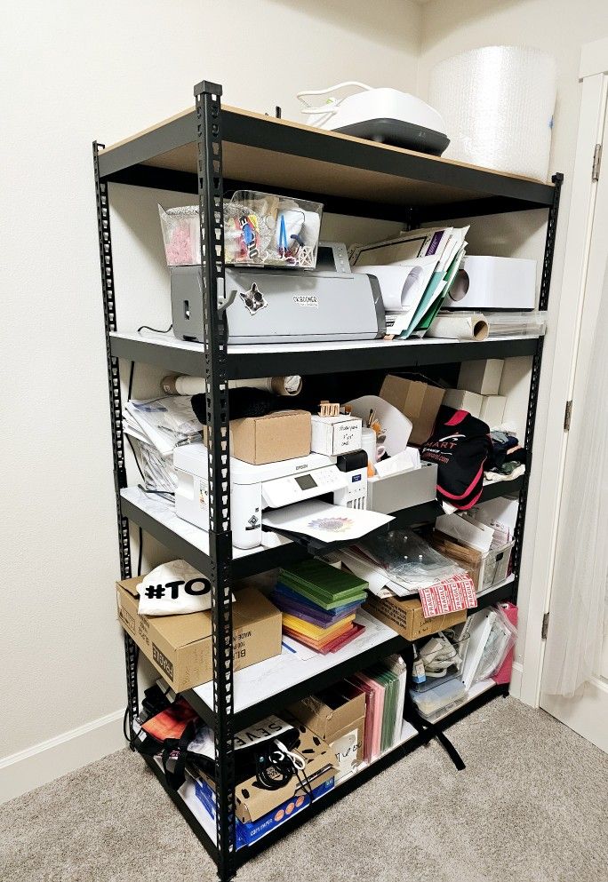 5 Tier Storage Metal Shelving Unit Heavy Duty