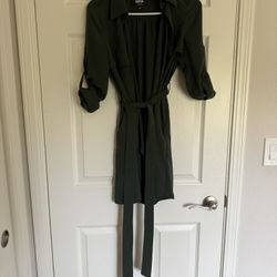 Vero Moda women’s olive green open front adjustable sleeves jacket with belt