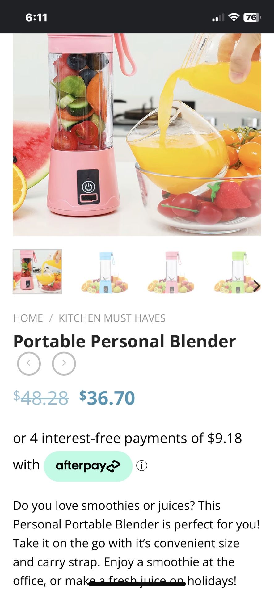 Gadget Queen Kamarama Personal Blender