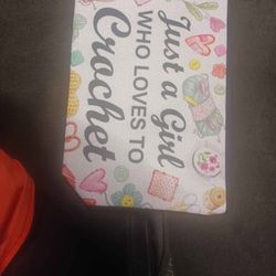 2 Crochet Themed Small Zipper Bags