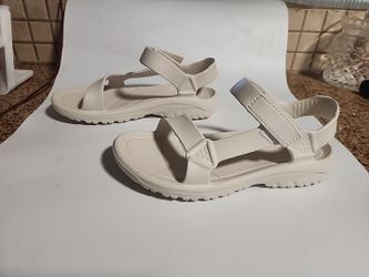 Teva Sandals Women 10 Hurricane Drift Hiking White Comfort Flats SN 1102390