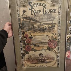 saratoga race course print signed limited 545/2500 karin vollkommer