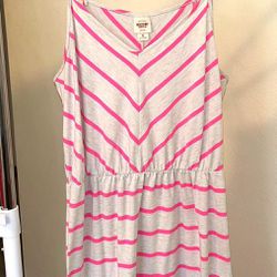 Mossimo Supply Co Brand Pink/ Sand Colored Dress Size Large 