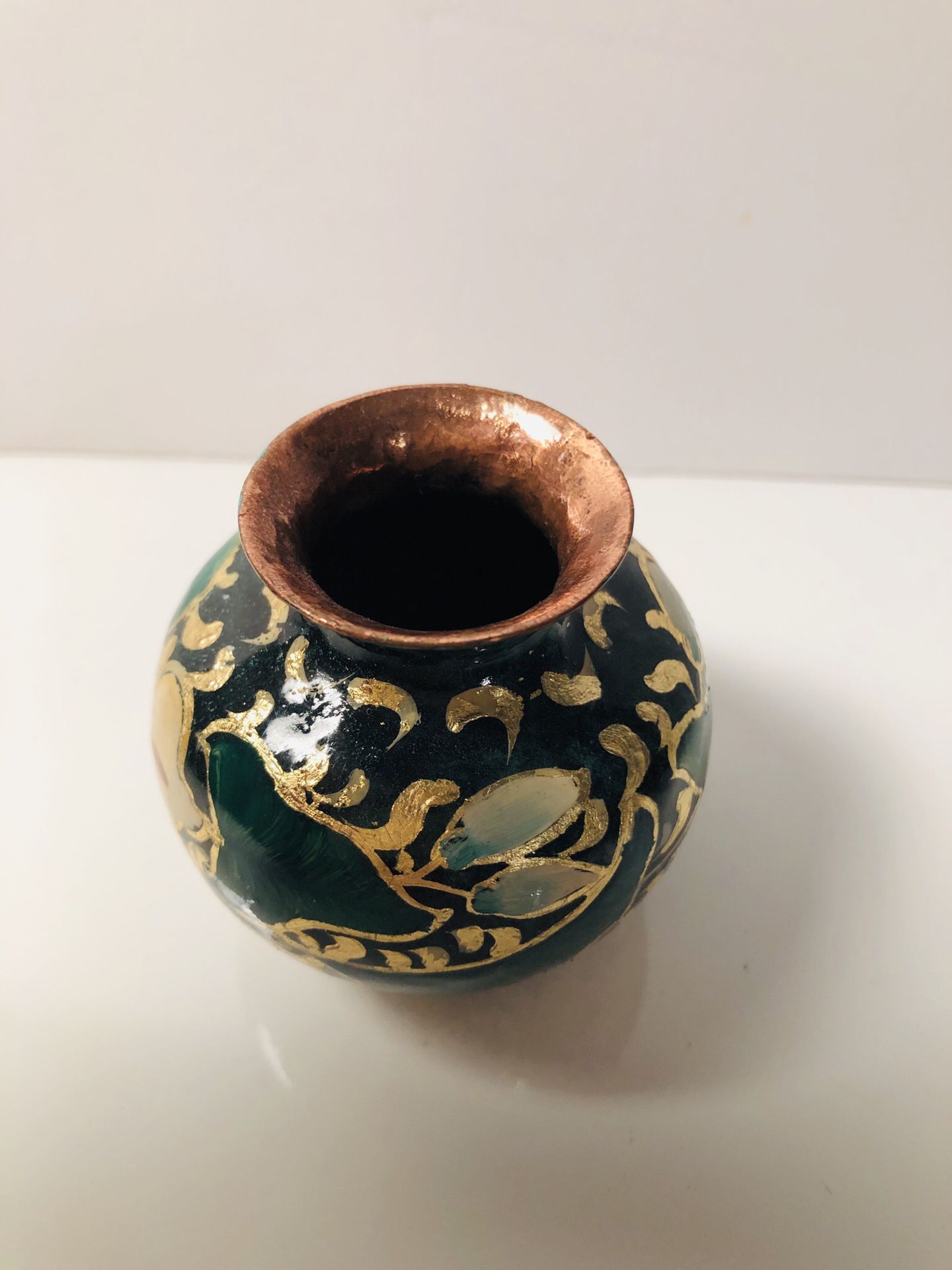 Tiny Copper Interior Decorative Little Vase For Succulents or Decor Rose Gold