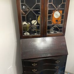 Vintage Wooden Secretary Desk