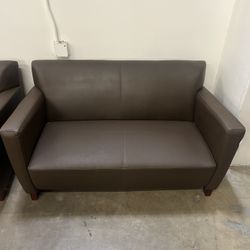 Office Star Breeze Loveseat - Brown Leather