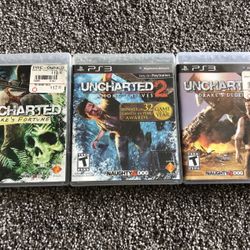 Uncharted 1 - 3 Games on ps3