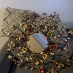 metal rose mirror 