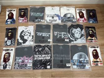 Brand New Shirts Bape / Awful lot of cough syrup