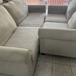 Two Beige Sofas