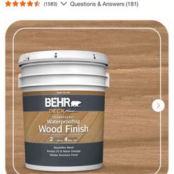 5 Gal. Natural Clear Transparent Waterproofing Exterior Wood Finish