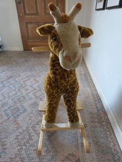Kids Giraffe Rocking Ride - Sit down
