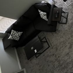 New Raymour And Flanagan Black Loft Couch 