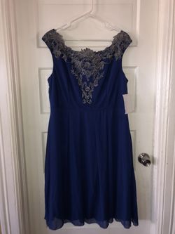 Plus size royal blue dress, size 16