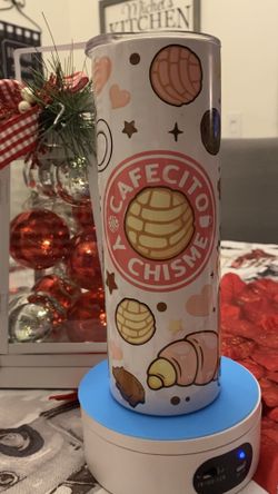 NEW Tumbler Cup  Cafecito Y Chisme Sublimated Stainless Steel