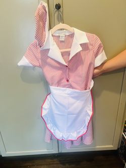 Girls Halloween Costume - Diner Waitress - Youth Large