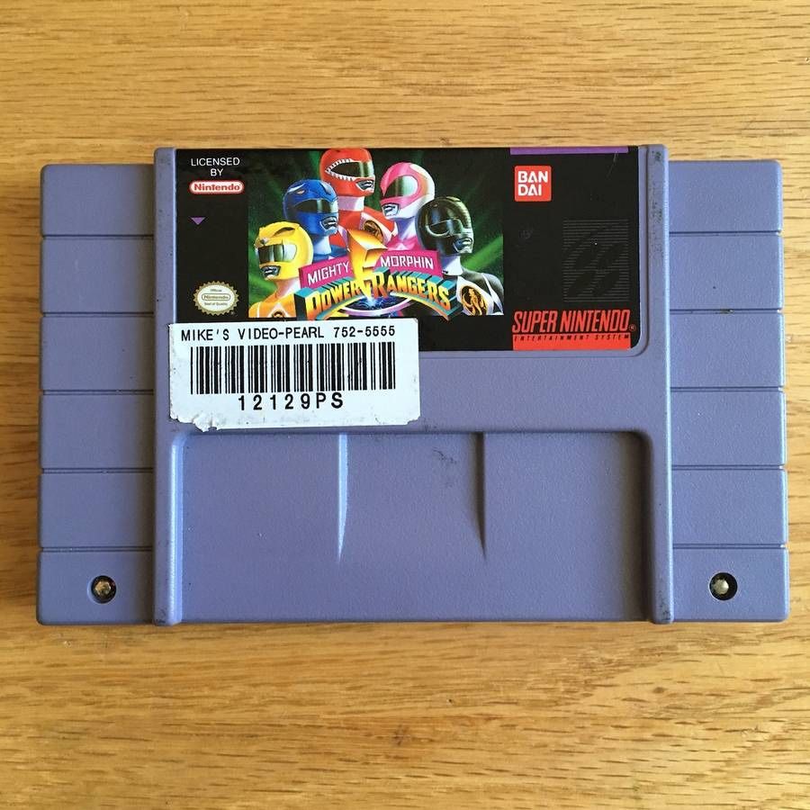 Super Nintendo SNES Cartridge Game Mighty Morphing Power Rangers