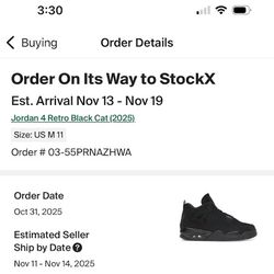 Air Jordan 4 retro Black Cats 11m