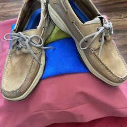 SPERRY TOP SIDER Men’s Size 10.5M Lanyard Tan Casual Boat Deck Shoes