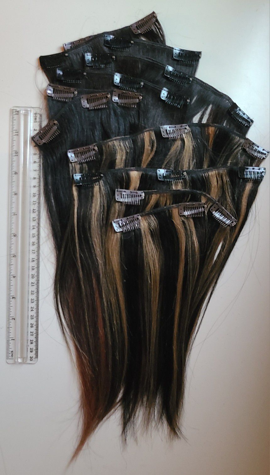 7 Pcs 10 And 12 Inch Real Hair Clip In Hair Extensions 