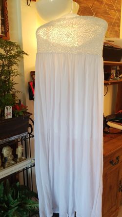 Xl maternity white photo shoot dress