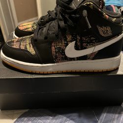 Air Jordan 1 Mid Black Laser Orange Bright Melon