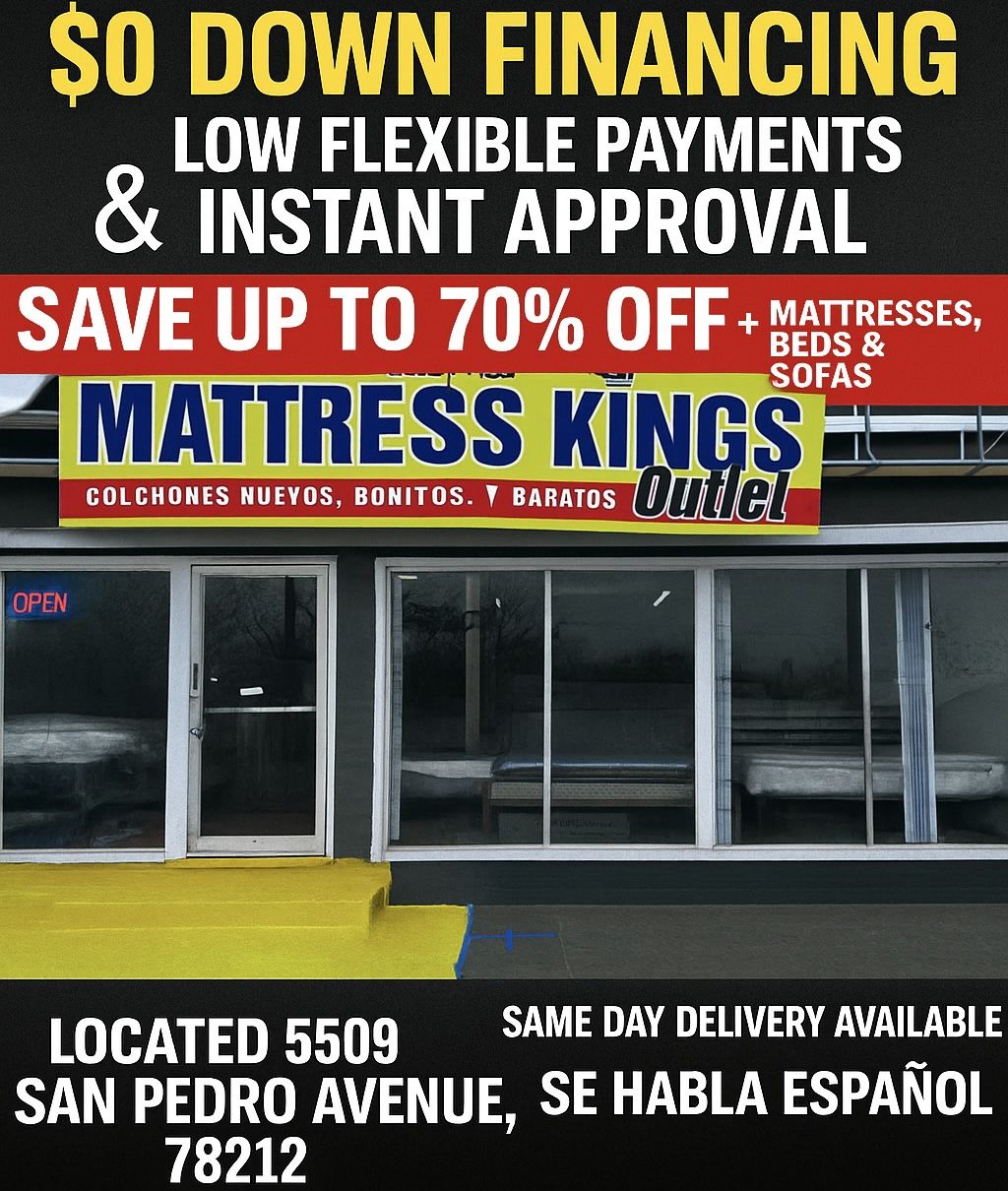 Texas Made Kings Size Hybrid Mattress. Excellent Quality And Comfort. Get Its Box Spring For Extra $49 ⭐️ Best Deals In Town