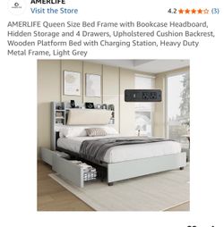 Modern full size bed frame