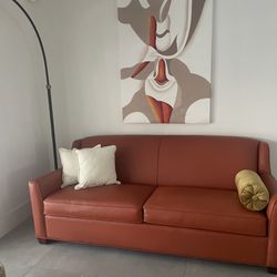 Leather Sofa Like New 80”