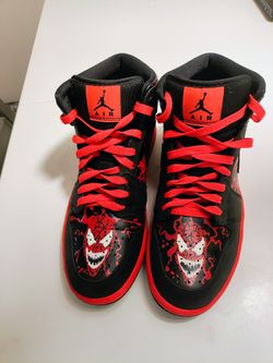 Custom Marvel Carnage Spiderman Venom Air Jordan 1