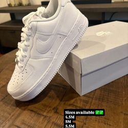 Air Force 1 White Sizes 4.5M 5M 5.5M 8M 9M 9.5M 10M 10.5M 11M 12M 13M