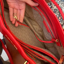 Red Michael Kors Laptop Bags for Women