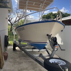 17’ Aqua Sport, With 90 Johnson ,aluminun Trailer 27 Gallon Gas Tank, T Top , New Cambas, Ready To Water Kendall West Area