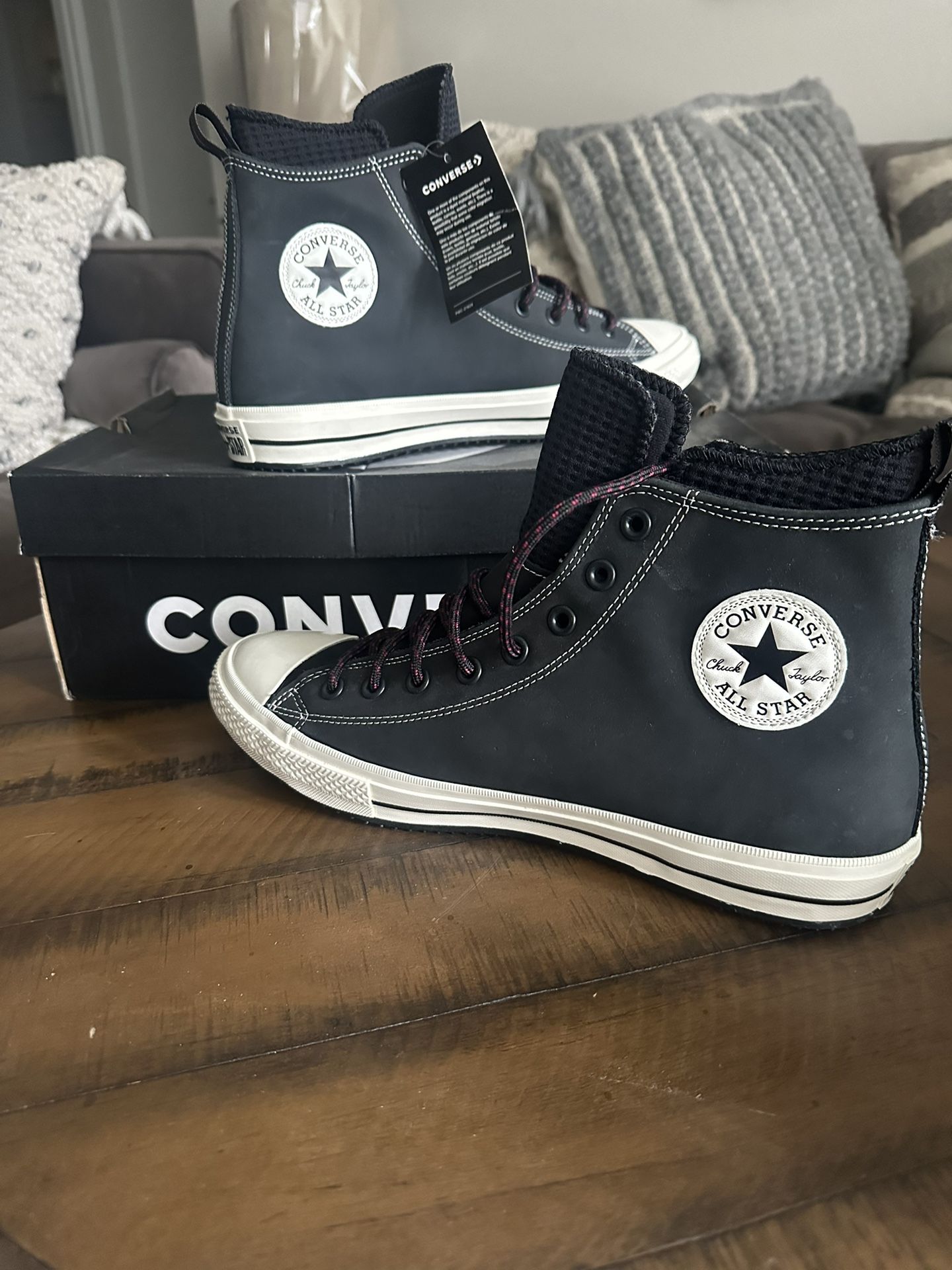 Converse matte black High-Top Sneakers -NWT