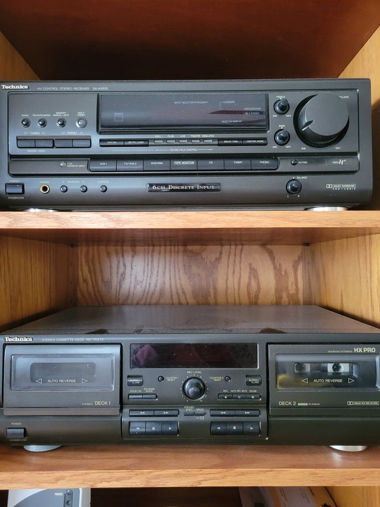Technics Reciever and double cassette 150.00 Each Or $ 200.00 For Both