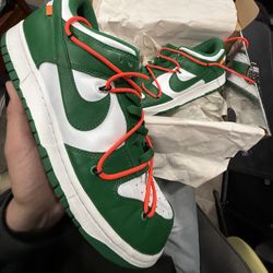 Nike Dunk Low Off White Pine Green Size 13