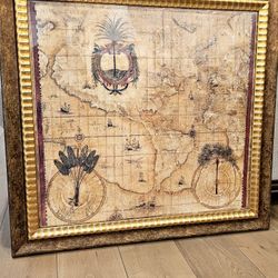 Vintage "Nova Totius Terrarum Orbis Tabula" Wall Art