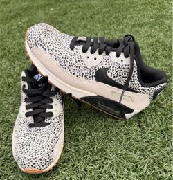 NIKE AIR MAX PREMIUM SAFARI Black & White Dots Women's Size 7